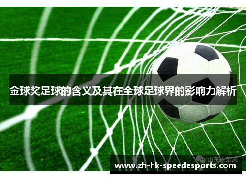 金球奖足球的含义及其在全球足球界的影响力解析